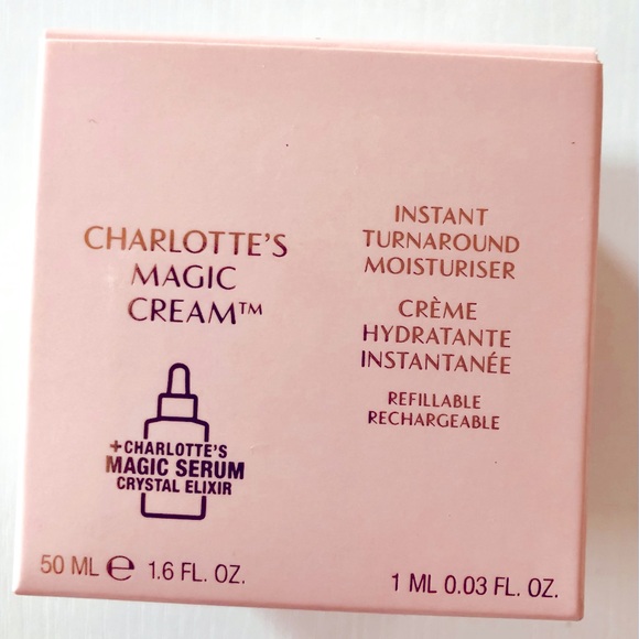 EMPTY Charlotte Tilbury Magic Cream 1.6 ounce Refillable EMPTY glass jar & box. - Picture 9 of 14